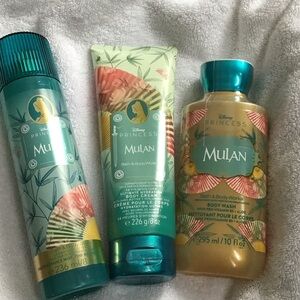 Bath & Body Works Princess collection Mulan bundle mist, body wash & cream